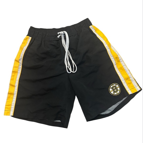NHL Boston Bruins Black and Yellow Men's Board Shorts Trunks Small - TWO PACK - Picture 9 of 13